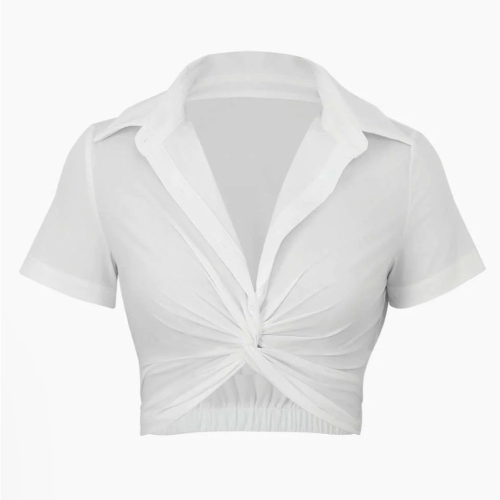 Micas Brand New White Cropped Top